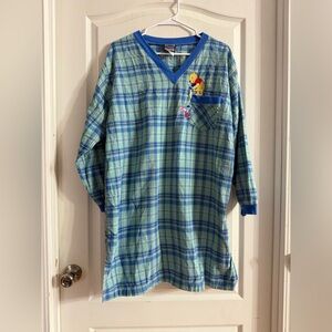 Vintage Pooh 100 Acre Collectin Flannel Gown Sz L. D-1191